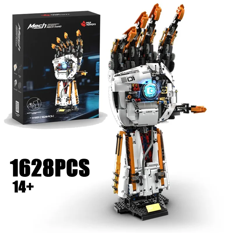 

1628 PCS Creative STEM Programmable Bionic Robotic Arm Building Blocks Model Can be remotely controlled Gift For Children Adult