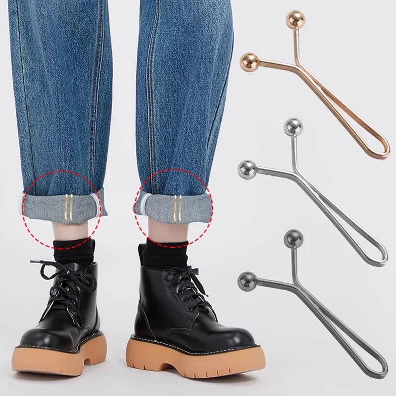 4PCS Invisible Waist Tightener Clips, Adjustable Metal Buttons for Jeans & Pants, Hidden Fashion Fit Solution