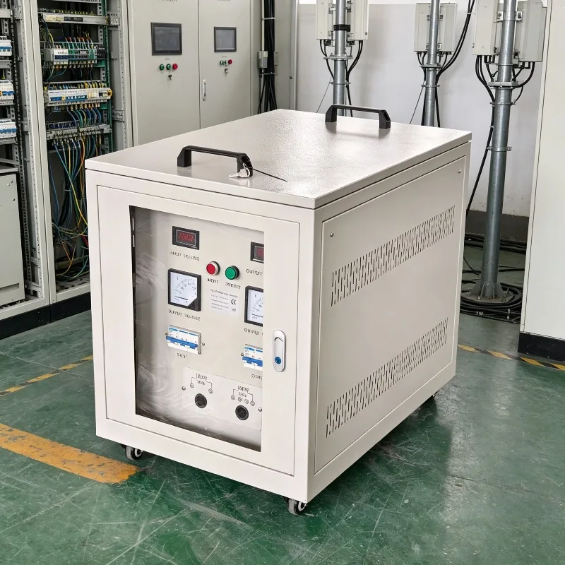 15kva Intelligent Single Phase to Three Phase Transformer, Auto Voltage Regulation, for Construction Mobile Machinery