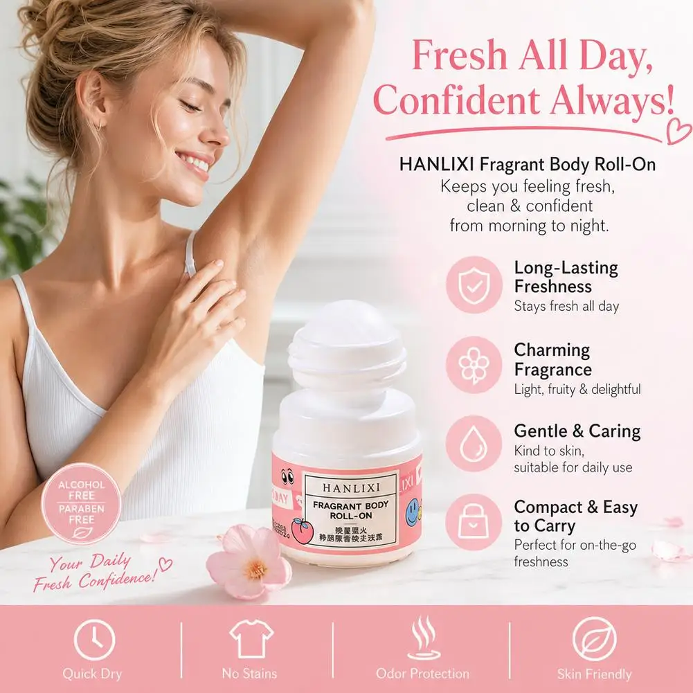 Antiperspirant Underarm Roll On Deodorant Ball Long Lasting Body Odor Removal Fragrance Lotion Men Women Summer Refreshing