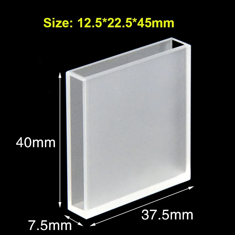 1PC 35mm JGS1 quartz stoppered cuvette, resistant to high temperature, acid, alkali, and organic solutions