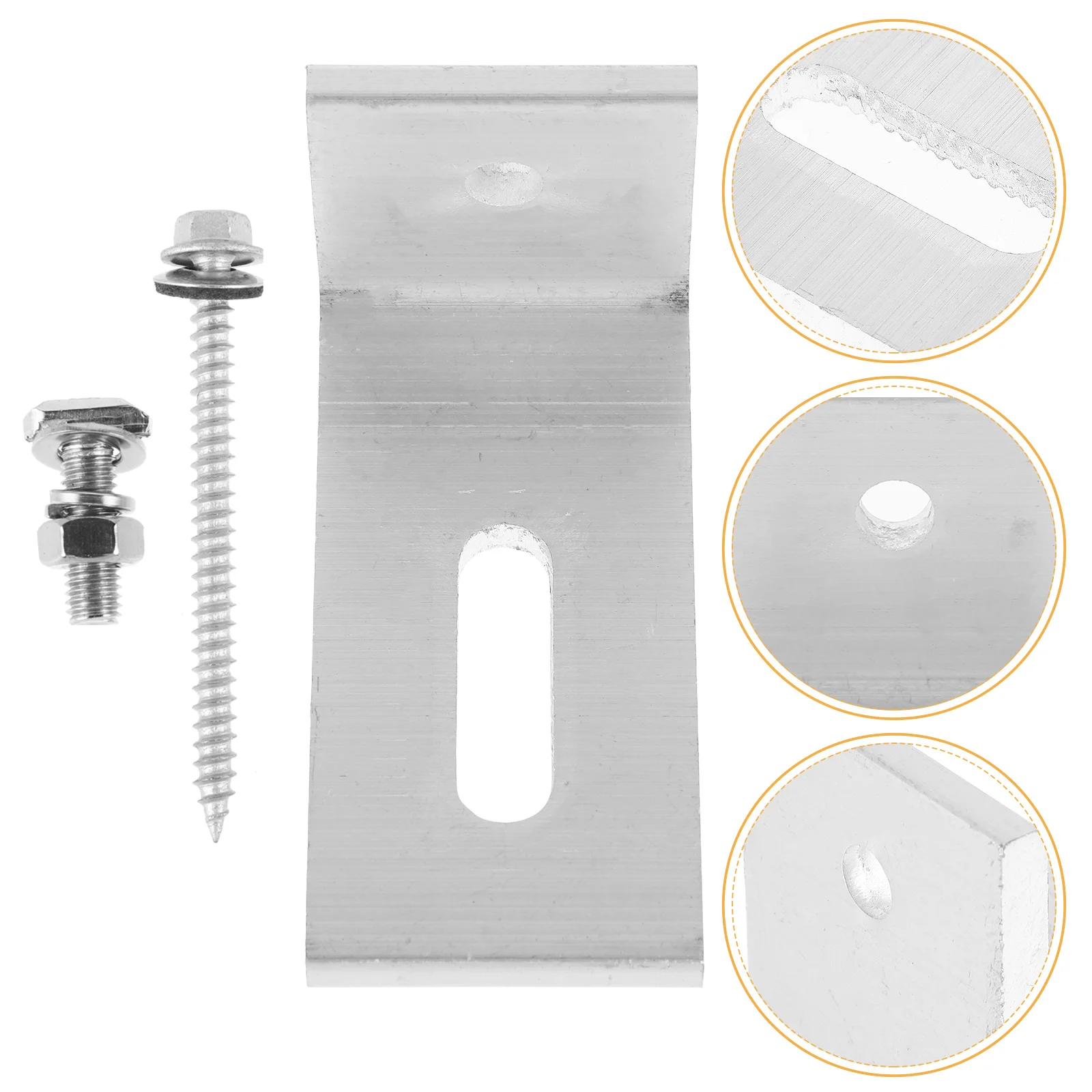 

1Set Solar Panel Photovoltaic Bracket Aluminum Alloy L Bracket Stable Mounting Kit for Rv Yacht Roof Solar Panel Support