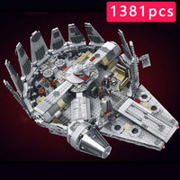 New 1381Pcs Space Millennium War Ship Spacecraft Set Falcon Alien MINI Figure Model Building Blocks Bricks Toys Kids Gifts