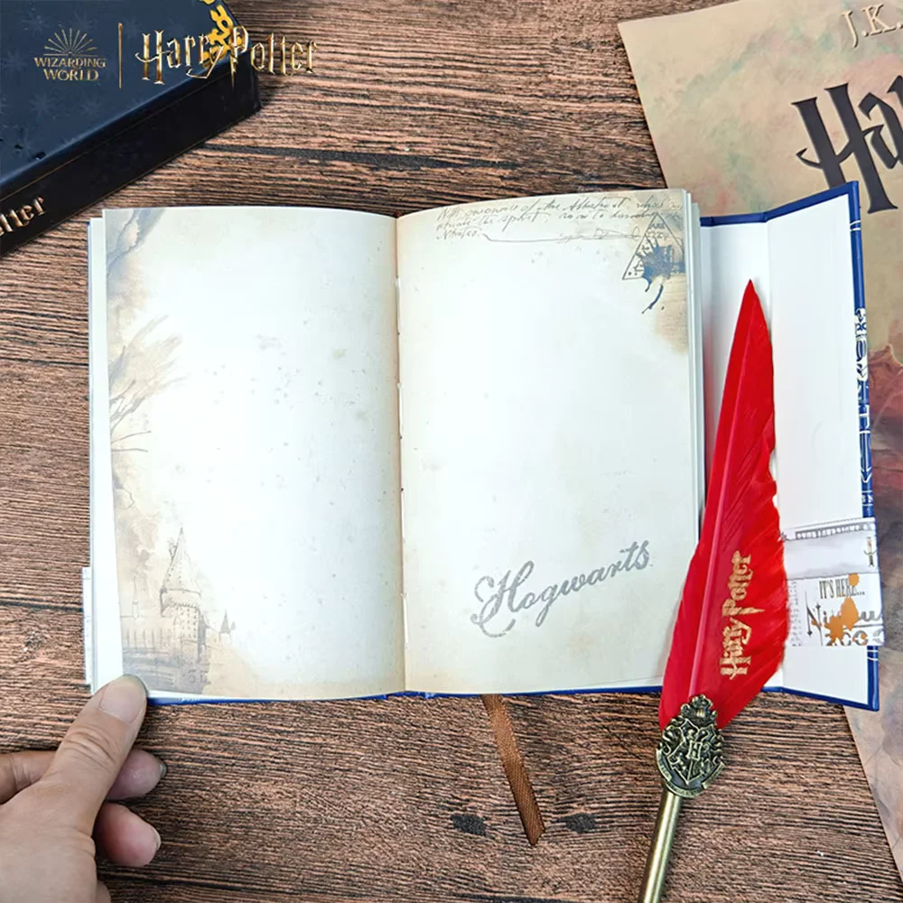 Harry Potter Notebook Magic Academy Hogwarts Slytherin Authentic Retro Hand Account Diary Book School Student Stationery Gifts view 4