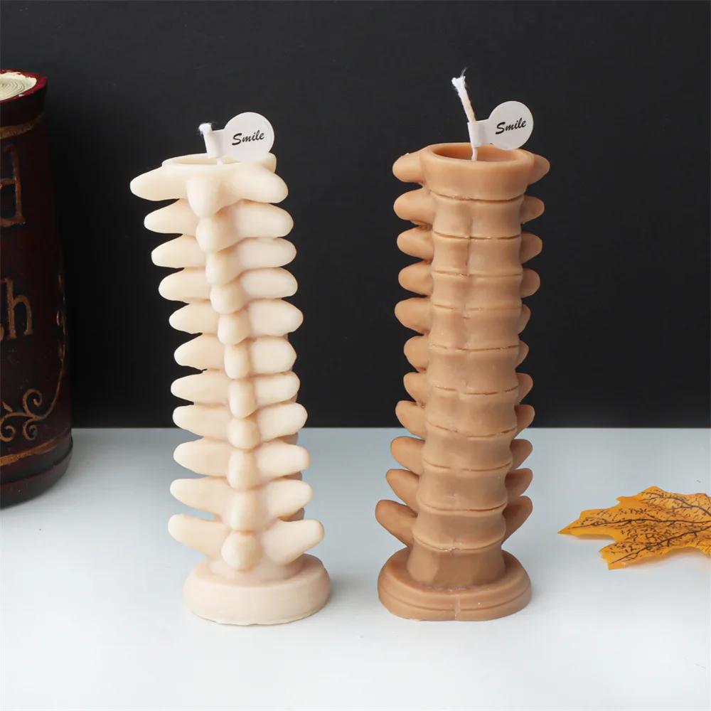 Stampo in Silicone per colonna vertebrale di Halloween per sapone fatto a mano in gesso per candele resina epossidica decorazione per cioccolato