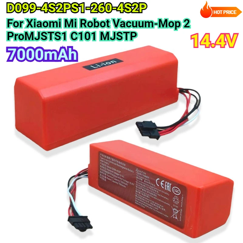 

Replacement Battery D099-4S2P S1-260-4S2P For Xiaomi MIJIA Mi Robot Vacuum-Mop 2 Pro MJSTS1 C101 MJSTP Cleaner Battery 12.8AH