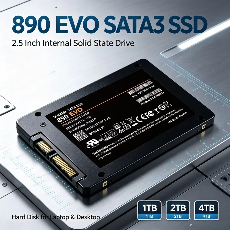 Internal Solid State Drive  SATA3 890evo SSD 1TB 2TB 4TB 2.5 Inch Hard Disk Solid State Drive for Laptop Desktop