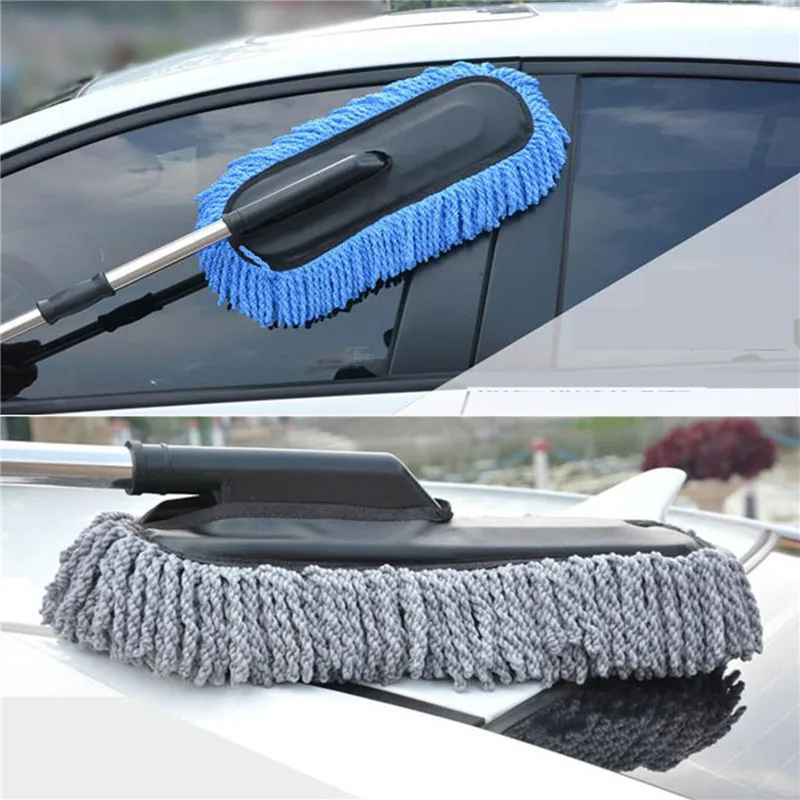 

Car Special Mop Cleaning Mop Tweezers Soft Hair Retractable Water Long Handle Dust Removal Car Wash Brush