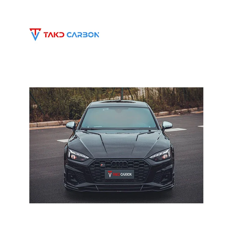 CARBON Brand Extremely Light Weight universal rear spoilers Dry Carbon Fiber Engine Hood Bonnet For AUDI A5,S5 PA B9.5