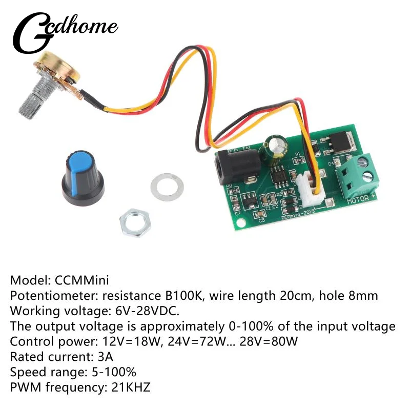 Cost-effective 6/12/24V 3A Motor Speed Module for General Motor Purposes
