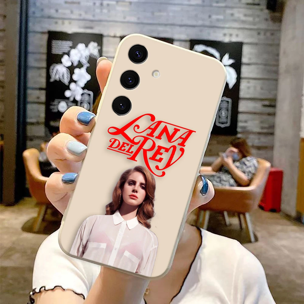 Hot Singer L-Lana D-Del Rey Cover Phone Case For Samsung Galaxy S24 S23 S22 S21 FE S20 S10 S30 S25 PLUS Ultra Color TPU Case