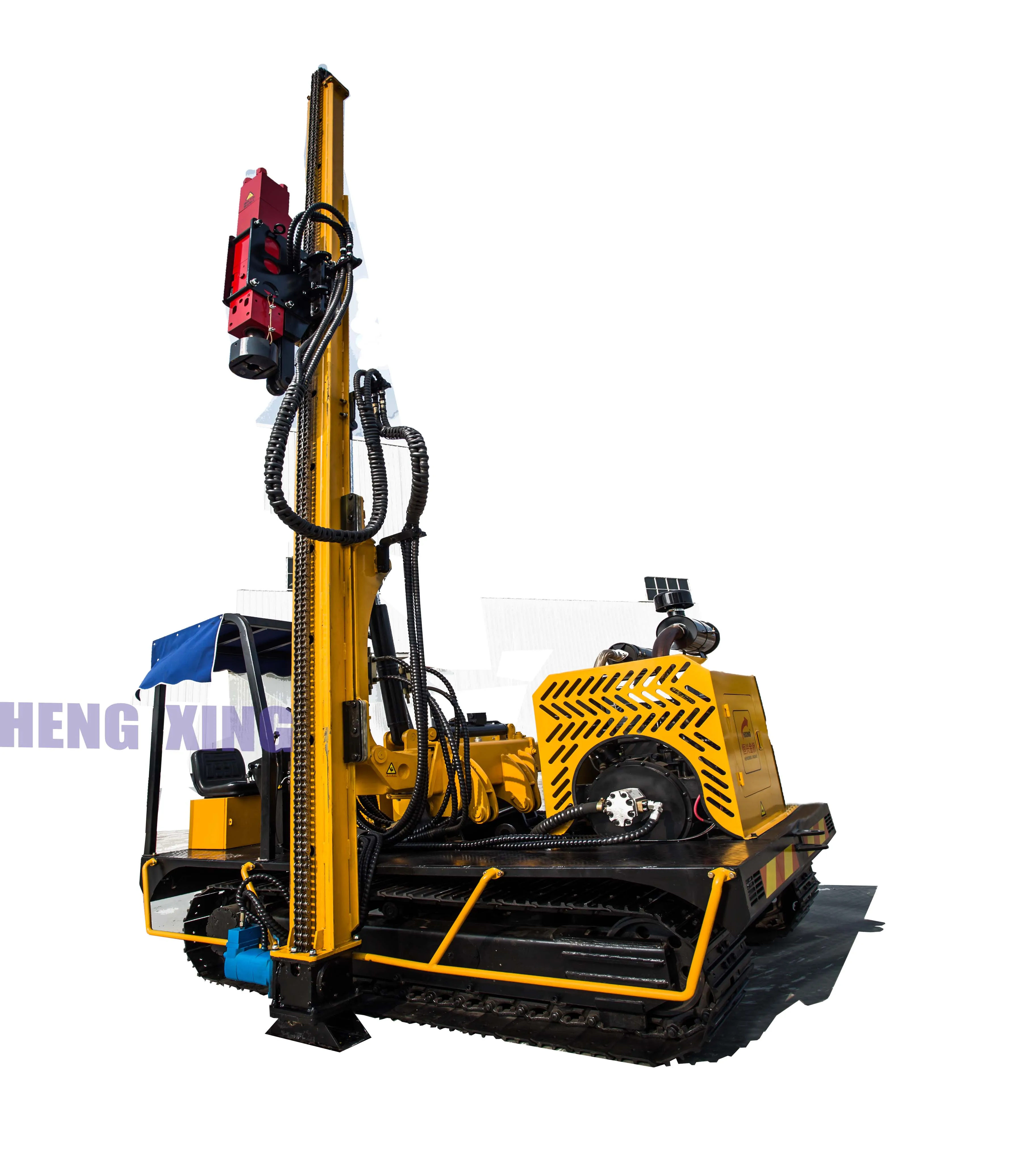 Solar ground screw post install drill rigs pile driver