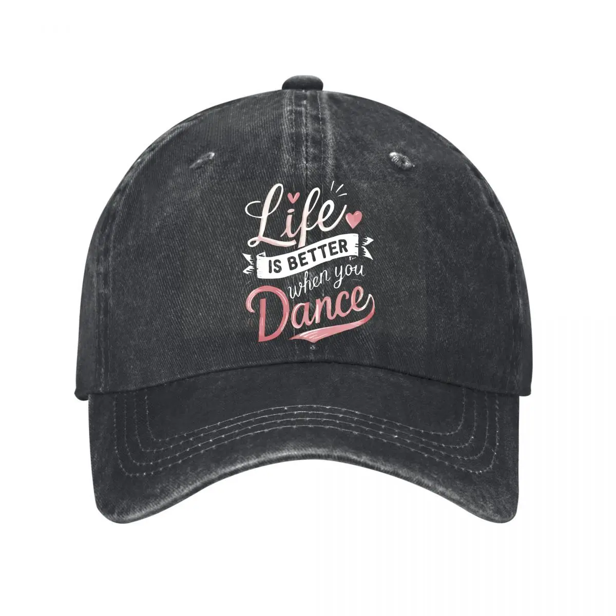 Inspirational Dance Quote 2026 New Vintage Washed Baseball Cap