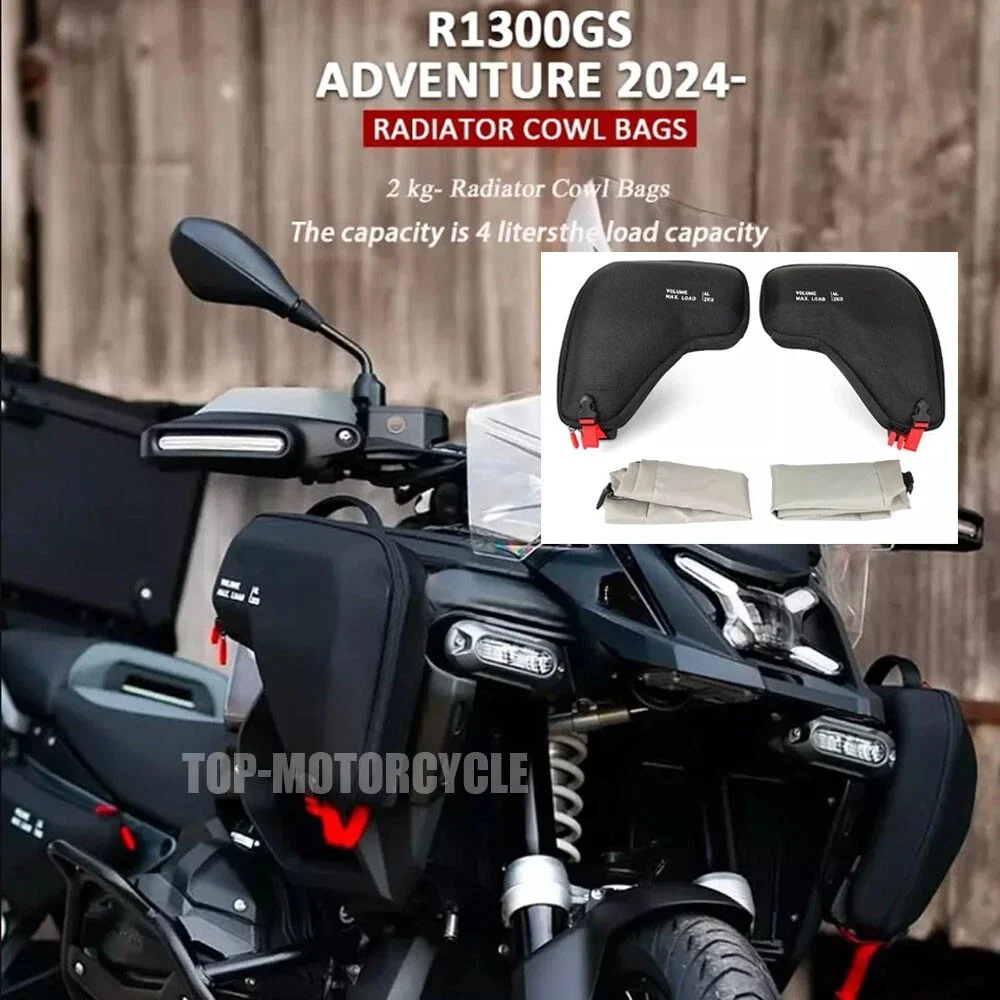 

Motorcycle Radiator Cowl Bag Tool Bag Fairing 4L Waterproof collision prevention For BMW R1300GS ADV R1300GS Adventure 2024 2025