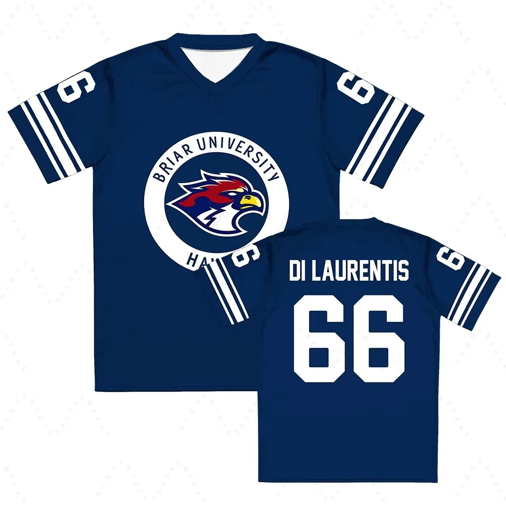2026 Summer Off Campus Briar University Jersey Graham 44 22 Di Laurentis 66 Tucker46 T-Shirts V-Neck Short Sleeve Men Women Tees