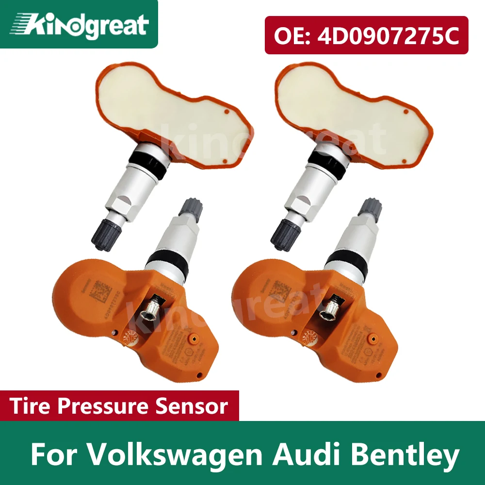 

4PCS/Lot 4D0907275C 433Mhz Car TPMS Sensor Tire Pressure Sensor Monitoring System For Volkswagen Audi Bentley