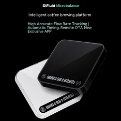 DiFluid Microbalance Coffee Electronic Scale Espresso Coffee Beans Auto Weighing Timing Portable Kitchen Scale Accurate To 0.1g