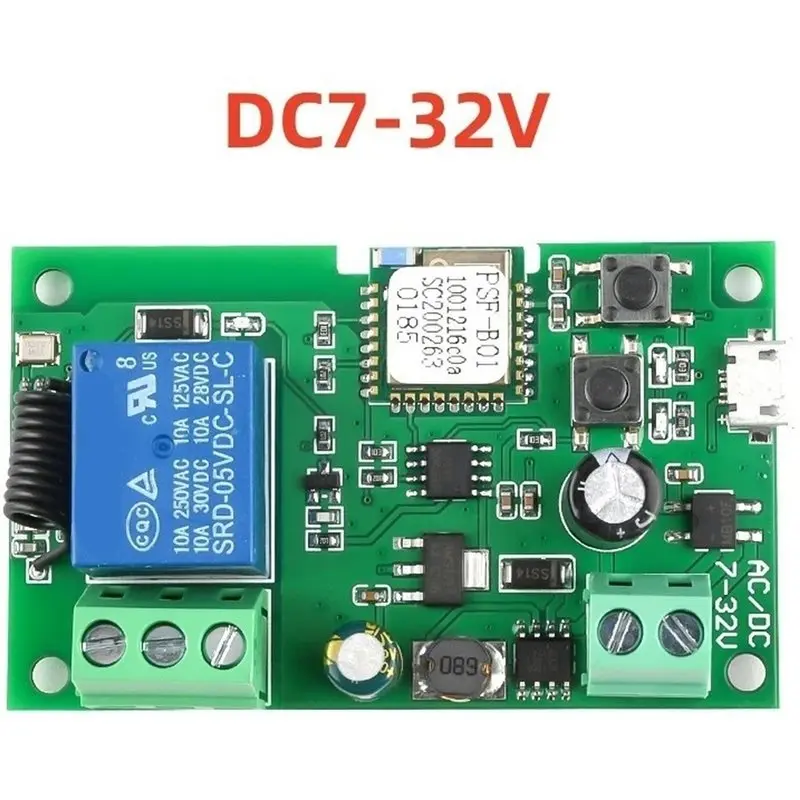 Reliable-DC7-32V Inching/Wireless Relay Module Self-Locking Wifi Switch Smart For Door Access Control For Home Automation System