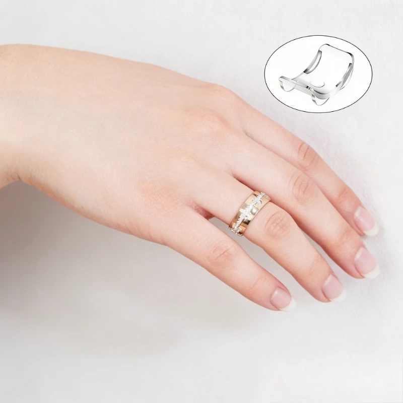 Silicone Ring Size Adjuster for Loose Rings Non Slip Jewelry Tool - Universal Fit Reducer Sizer for Wedding Band Engagement