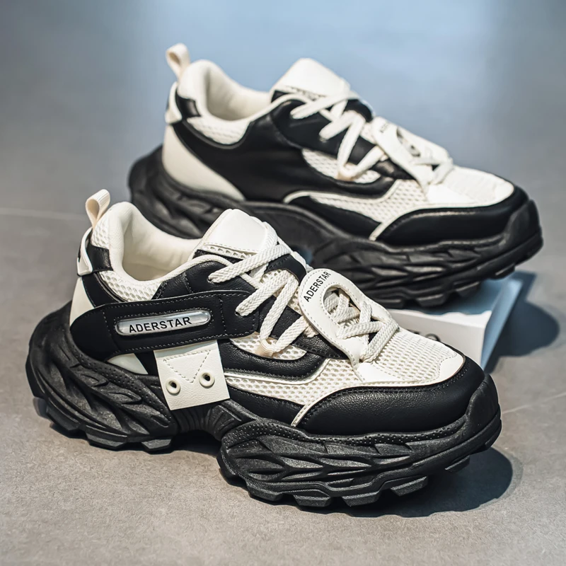 

2026 мужские дышащие кроссовки, осенние новые стильные сетчатые верхние кроссовки с толстой подошвой, спортивные повседневные модные кроссовки для папы