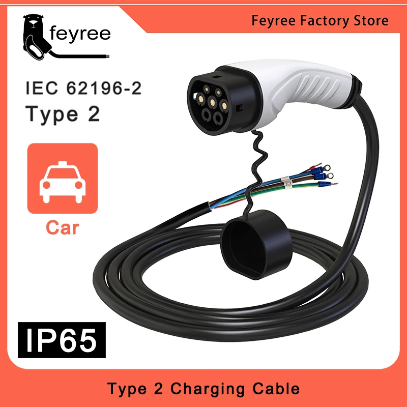 32A 7KW EV Charger Type2 Cable IEC62196-2 Adapter 16A 3.5KW 1Phase Car Charging Station 3Phase 11KW 22KW for Electric Vehicle