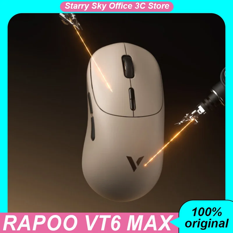 

НОВАЯ игровая мышь Rapoo VT6 MAX, проводная и беспроводная (2.4 ГГц), легкая, для киберспорта, с сенсорами PAW3398/PAW3950, поколение VT2