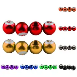 4Pcs Number 8 Round Ball Tire Stem Valve Caps Billiards Aluminium Alloy Bike Motorcycle Wheel Tire Tyre Air Valve Stem Caps