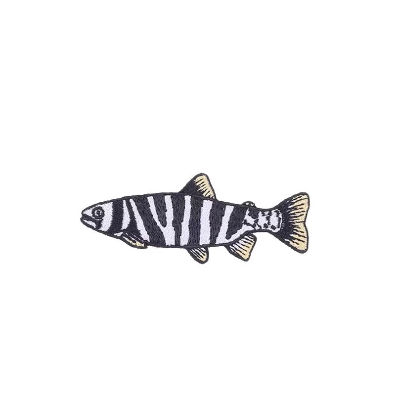 7 Colors Fishes Embroidery Ironing Embroidery Patch  DIY Cartoon Applique Embroidered Patches For Clothing Stickers