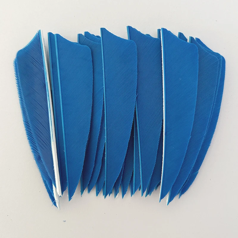 50Pcs 3 Inch Turkey Arrow Feathers Right / Left Wings Shield Cut Archery Feather Fletching for Bow and Arrow Accessories