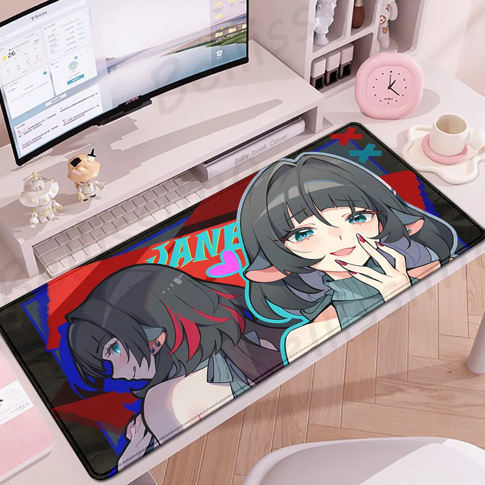 Zenless zona zero jane doe mouse pad acessórios de jogos mousemat teclado grande mousepad pc gamer tapete de mesa estendido xxl