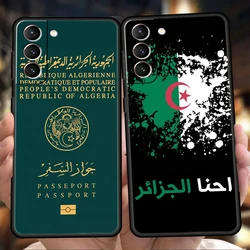 Algeria Passport Phone Case for Samsung Galaxy S24 S23 S22 S20 S21 FE Ultra S10 S10E S9 S8 Plus 5G Silicone Cover Capas Fundas