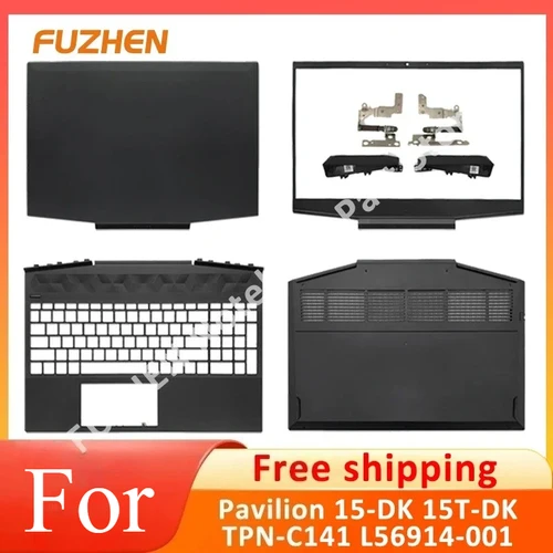 Funda de portátil para Pavilion 15-DK 15T-DK TPN-C141, cubierta trasera LCD, bisagras de bisel frontal, cubierta inferior con reposamanos, tapa superior L56914-001