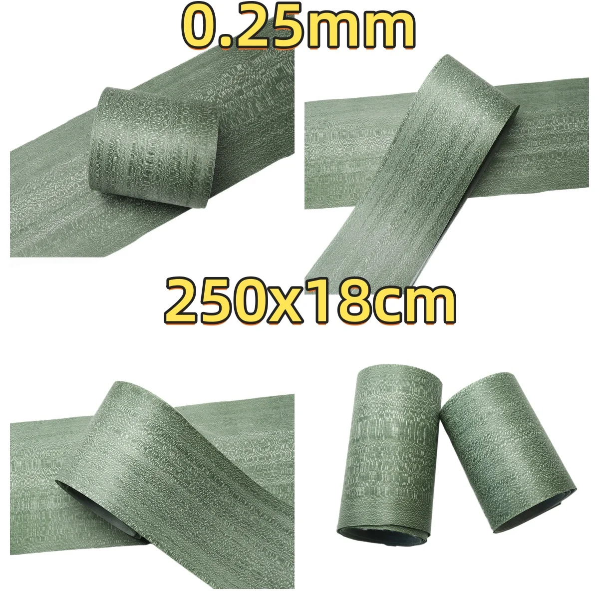 Green Nice Veneer, 0.25mm Thick, Size 250x18cm, Suitable For Reviving Old Furniture And Artistic Inlay(Backing Non-woven Fabric)