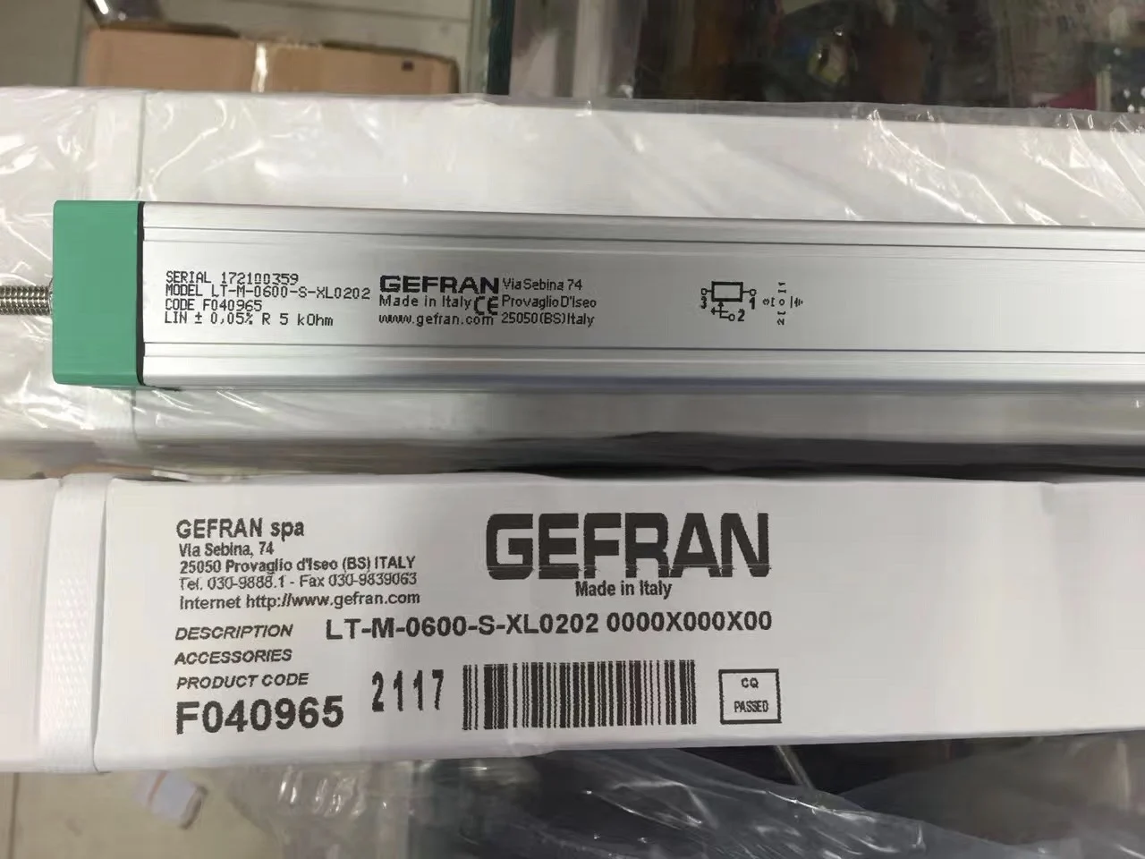 

GEFRAN Jefferson LT-M-0400 450 500 550 600 750-P-XL0202 Rod Electronic Ruler