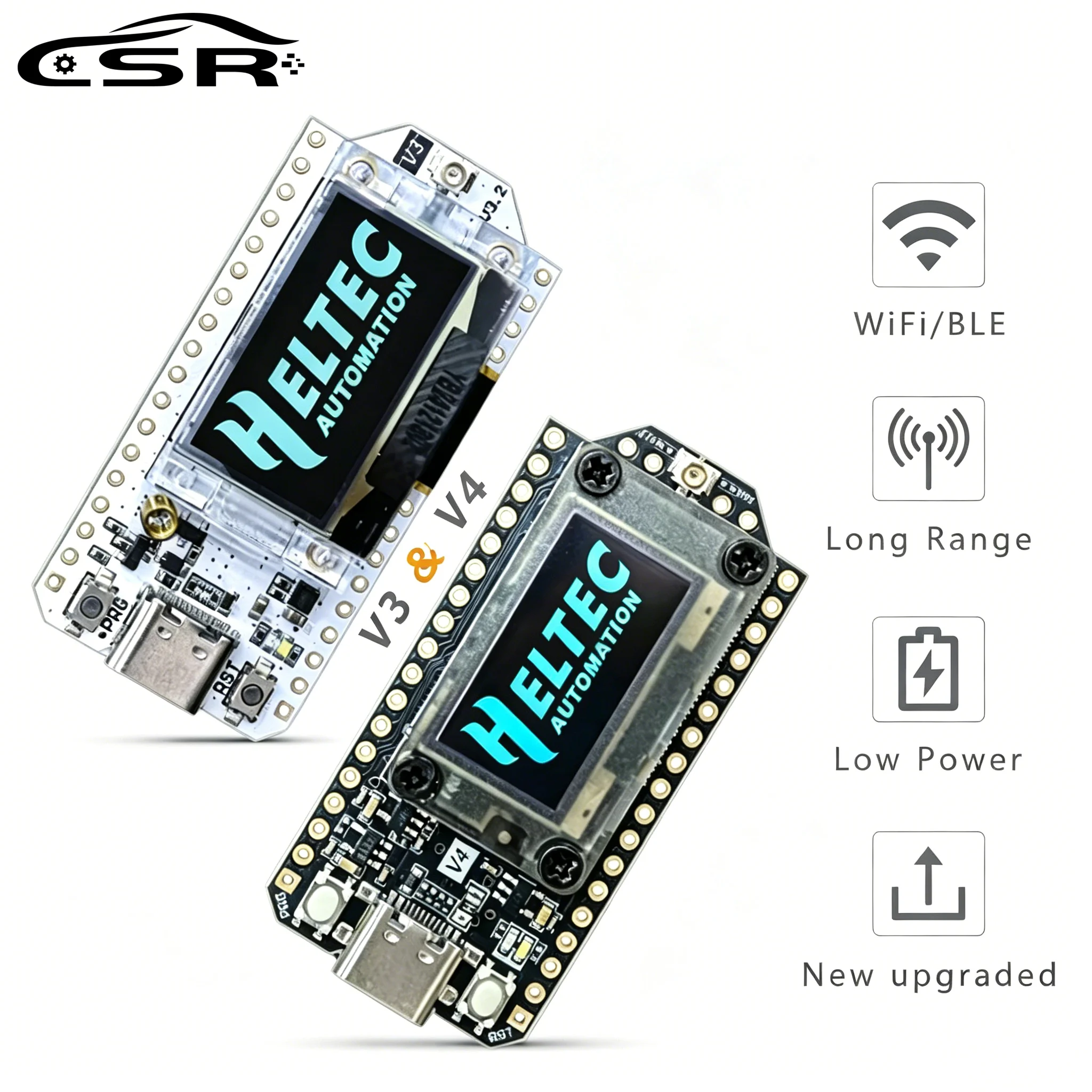 

Heltec WiFi LoRa 32 V3/V4 868 915MHz ESP32 S3 SX1262 Dual-core OLED Solar Powered Dev-Board 21/28dBm for LoRaWAN Meshtastic IoT