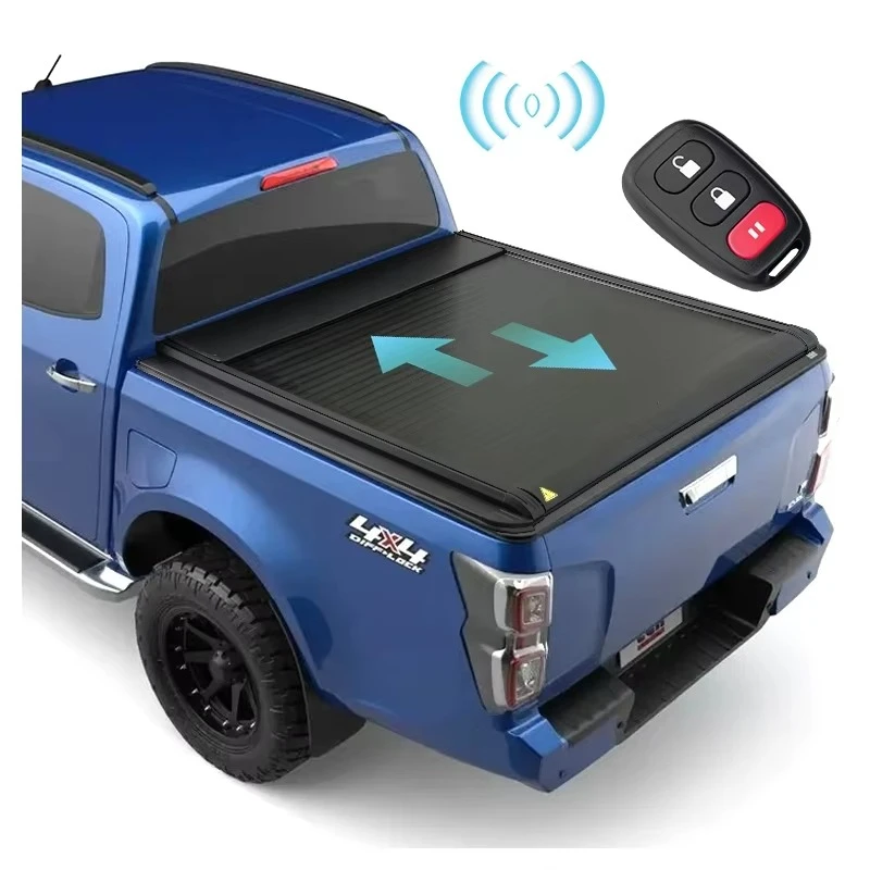 

D-Max Electric Accessory Aluminum Ute Lid Hard Folding Tonneau Bed Cover for Pickup and Ranger Model Trucks