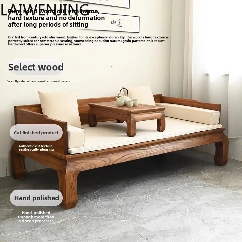 HLZ Luohan Bed New Chinese Style Luohan Couch Sofa Bed Living Room Antique Style Imperial Concubine Couch Simple Zen Style