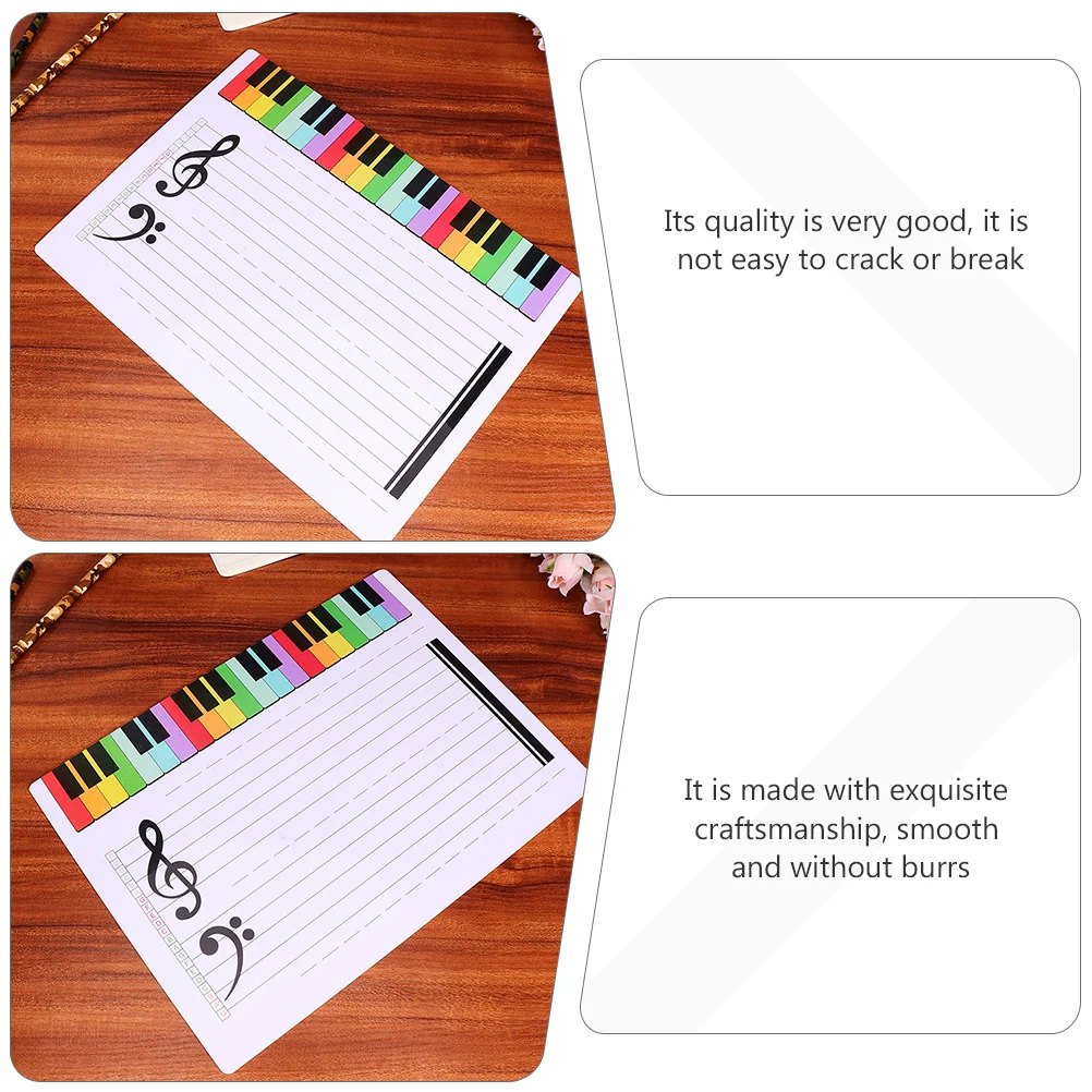 Practice Tools Staff Exercise Board Child White Key Note Plastic Musical Stave Whiteboard Piano Cards Writable