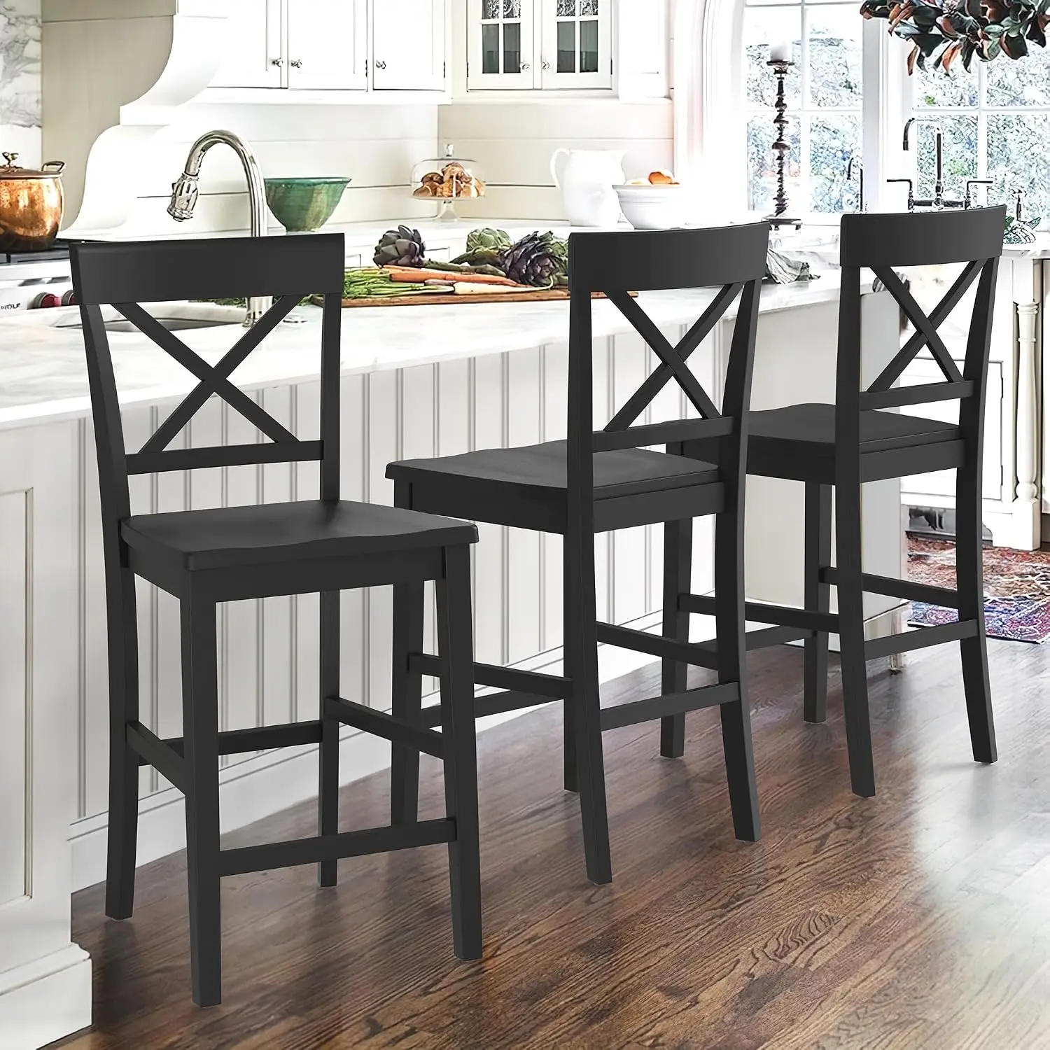 Bar Stools Set of 3, 24