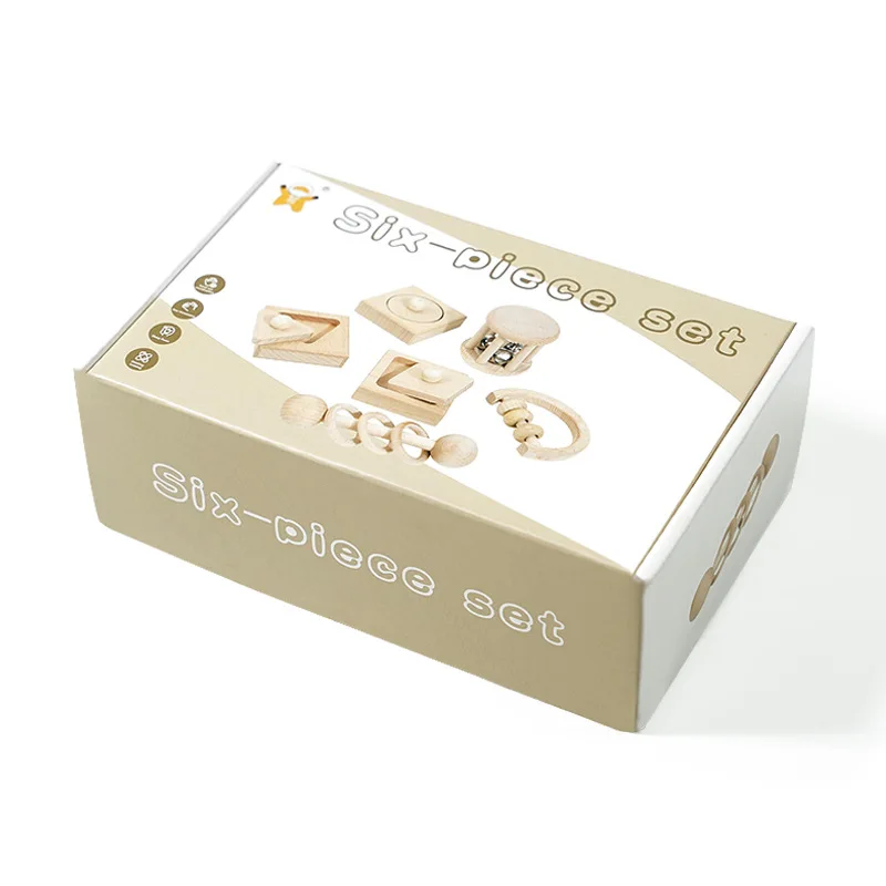 لعبة خشبية Ringbell 0-3 سنة الطفل التعليم المبكر مجموعة ألعاب خشبية هندسية ألعاب حديثي الولادة