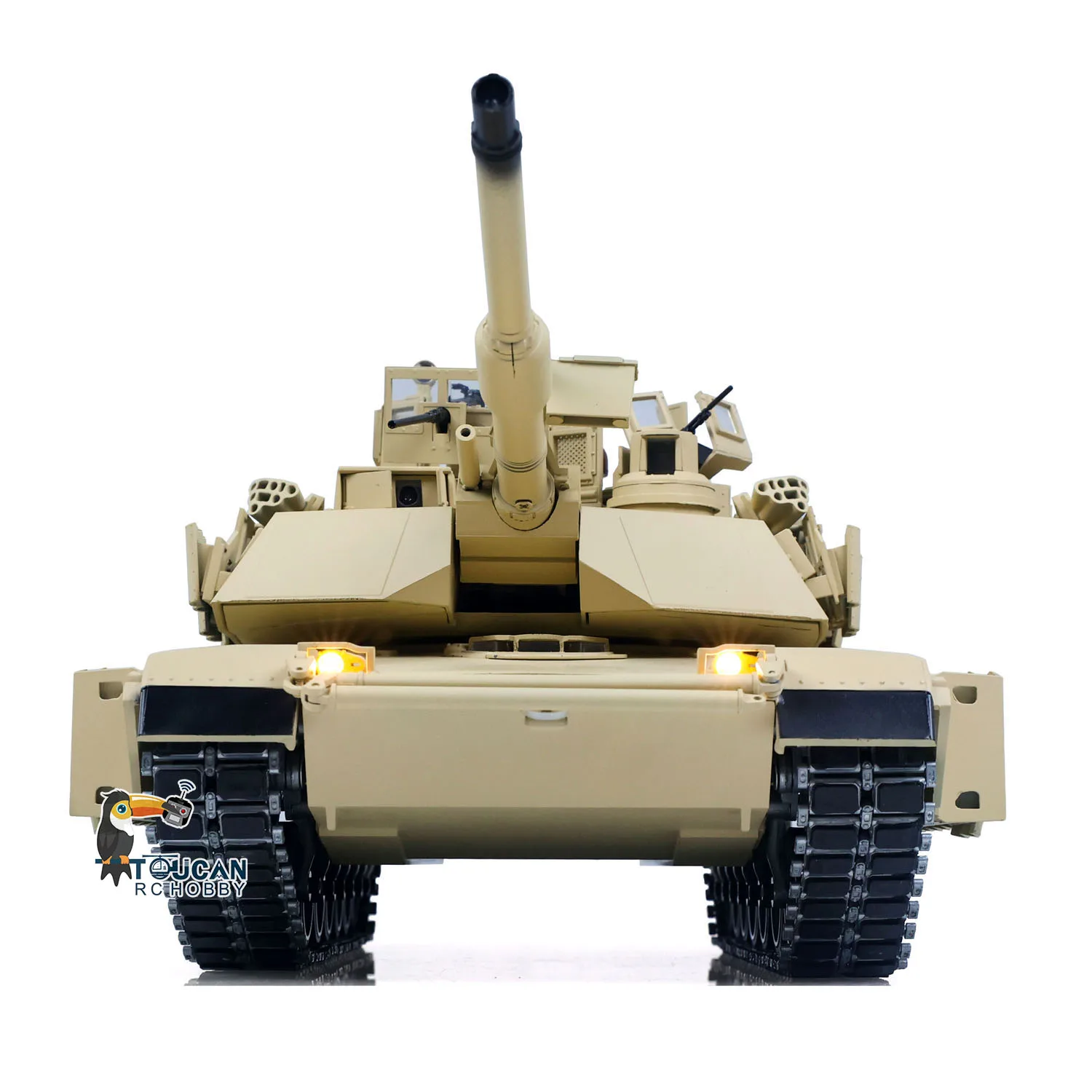 1:16 TOUCAN Metal RC Tank 3918 Abrams M1A2 TUSK II Dual Flow Gearbox 360 Turret Rotary Infrared Combat Barrel Recoil FPV