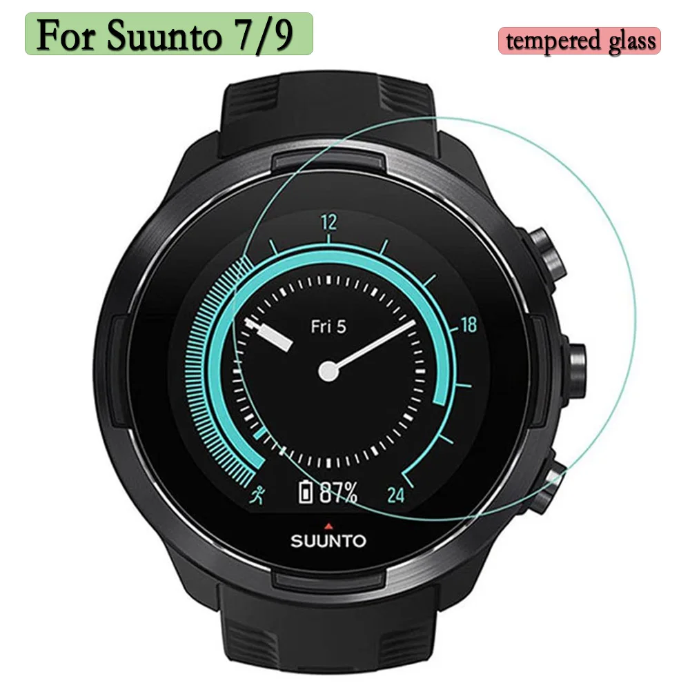 2 шт. для Suunto 9/Suunto 7, защитная пленка из закаленного стекла для экрана, защитная пленка для Suunto 9/7 Guard, противовзрывная, небьющаяся