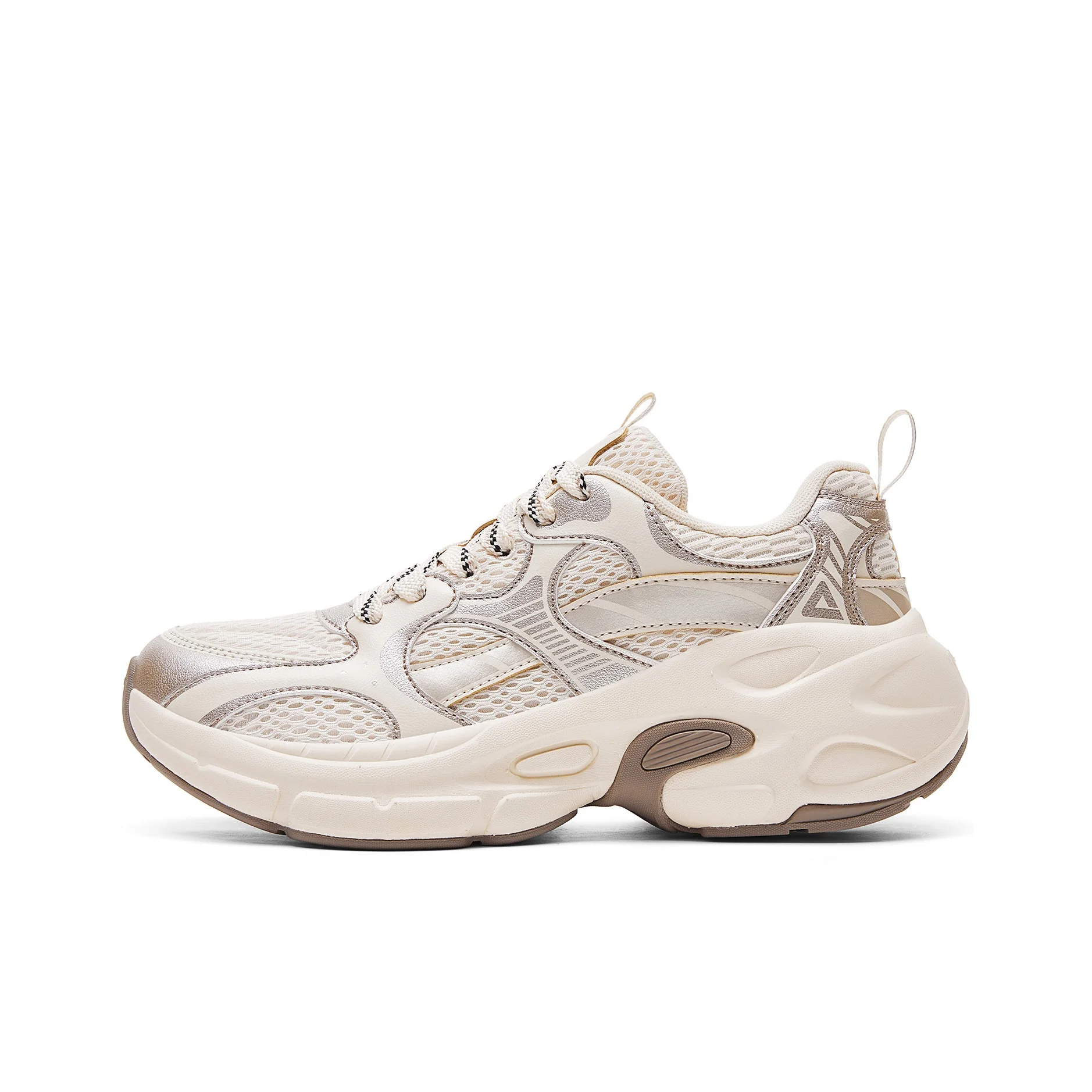 PEAK Taichi P3K Cushioning Height Increasing Abrasion Resistant Breathable Low top Casual Shoes Women's Light Khaki DE610098