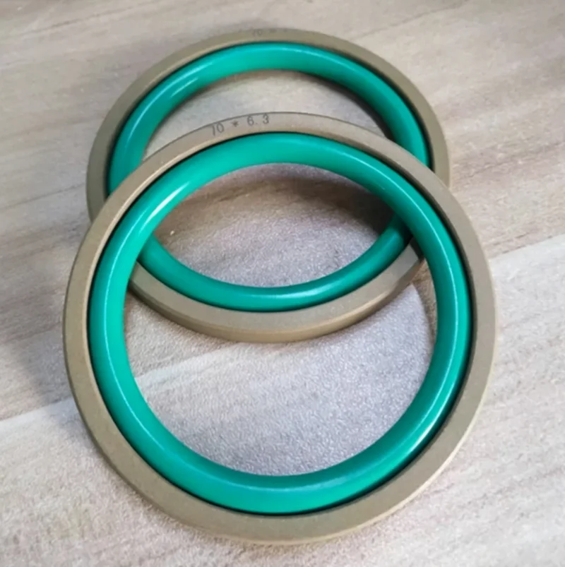 Gly Ring PTFE Hydraulic Piston Seal Ring FKM O‑Ring Insert 20‑260mm Excavator Cylinder Combined Oil Seal for Machinery Parts