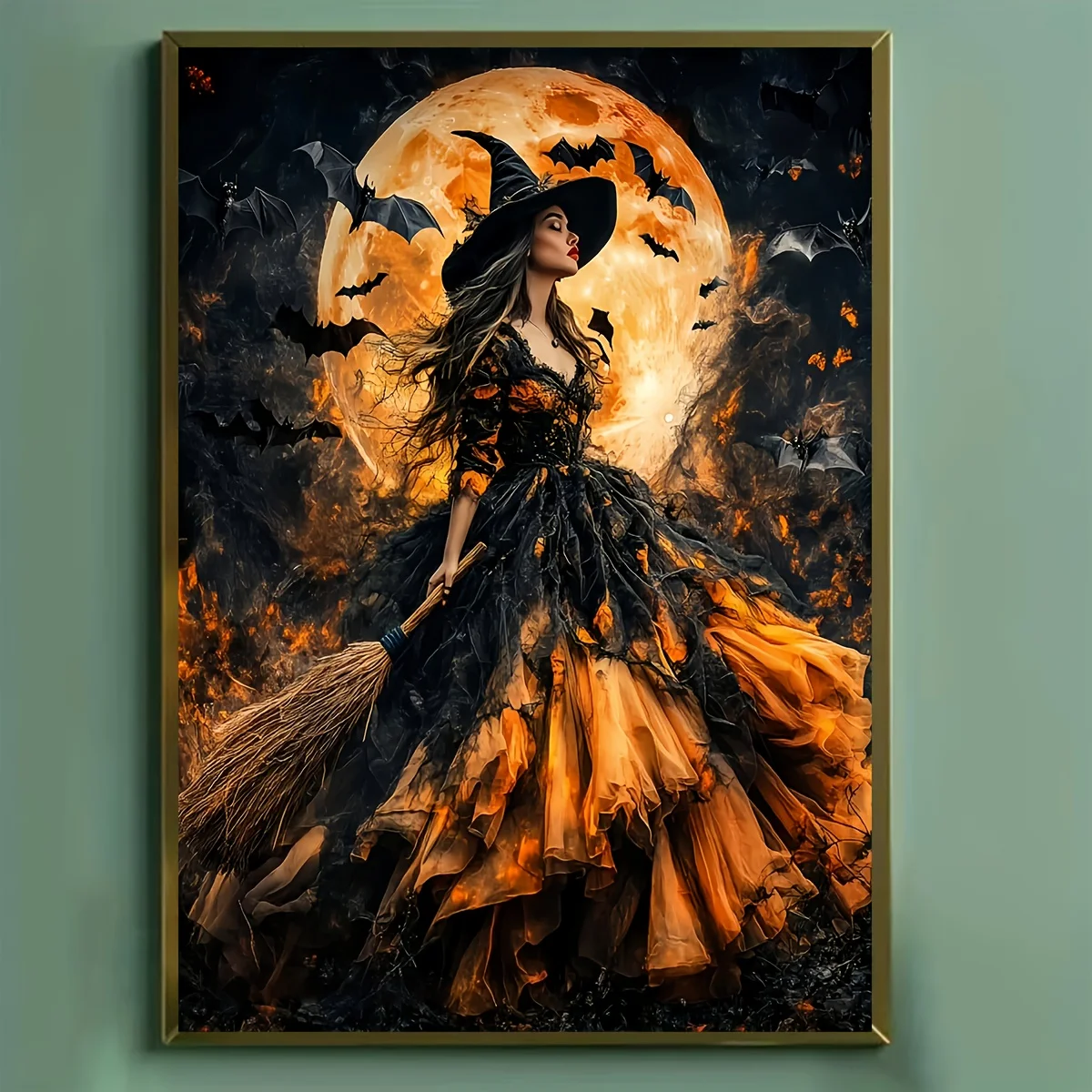 

500/1000/1200/2000PCS Puzzle Gothic Witch, Shining Broom Jigsaw DIY Modern Home Wall Decor Holiday Gift Family Fun Puzzles