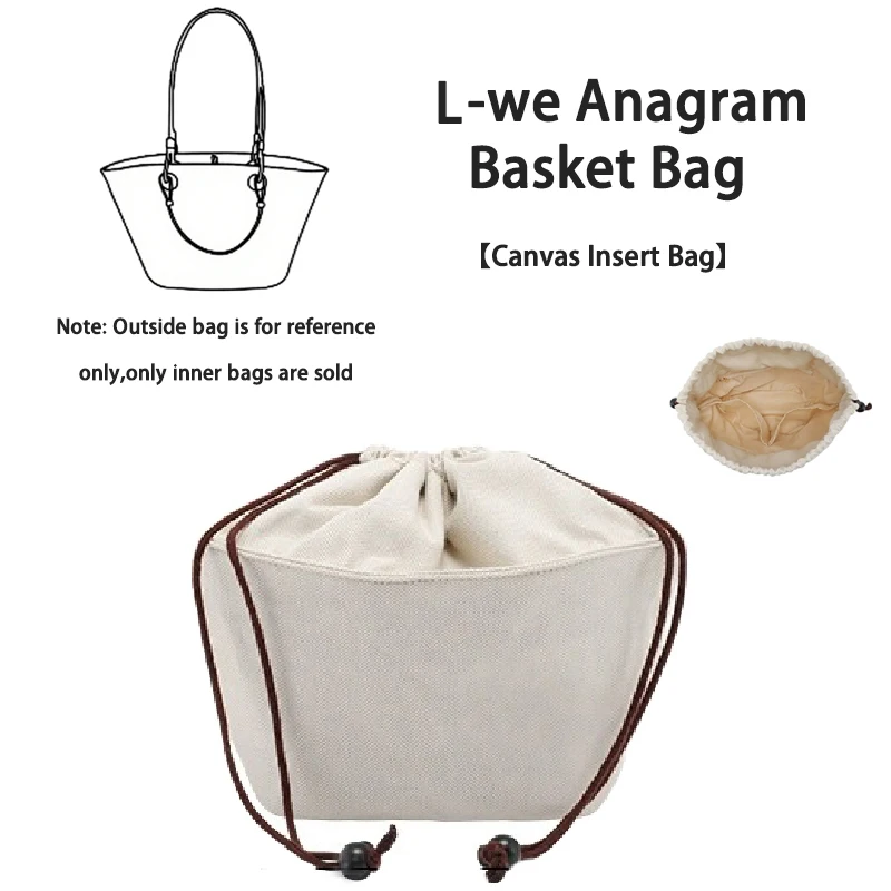 

Вставка-органайзер EverToner для L-we Anagram Basket, соломенная тканая сумка, холщовый материал, поддержка сумки, аксессуары для внутренней сумки для хранения