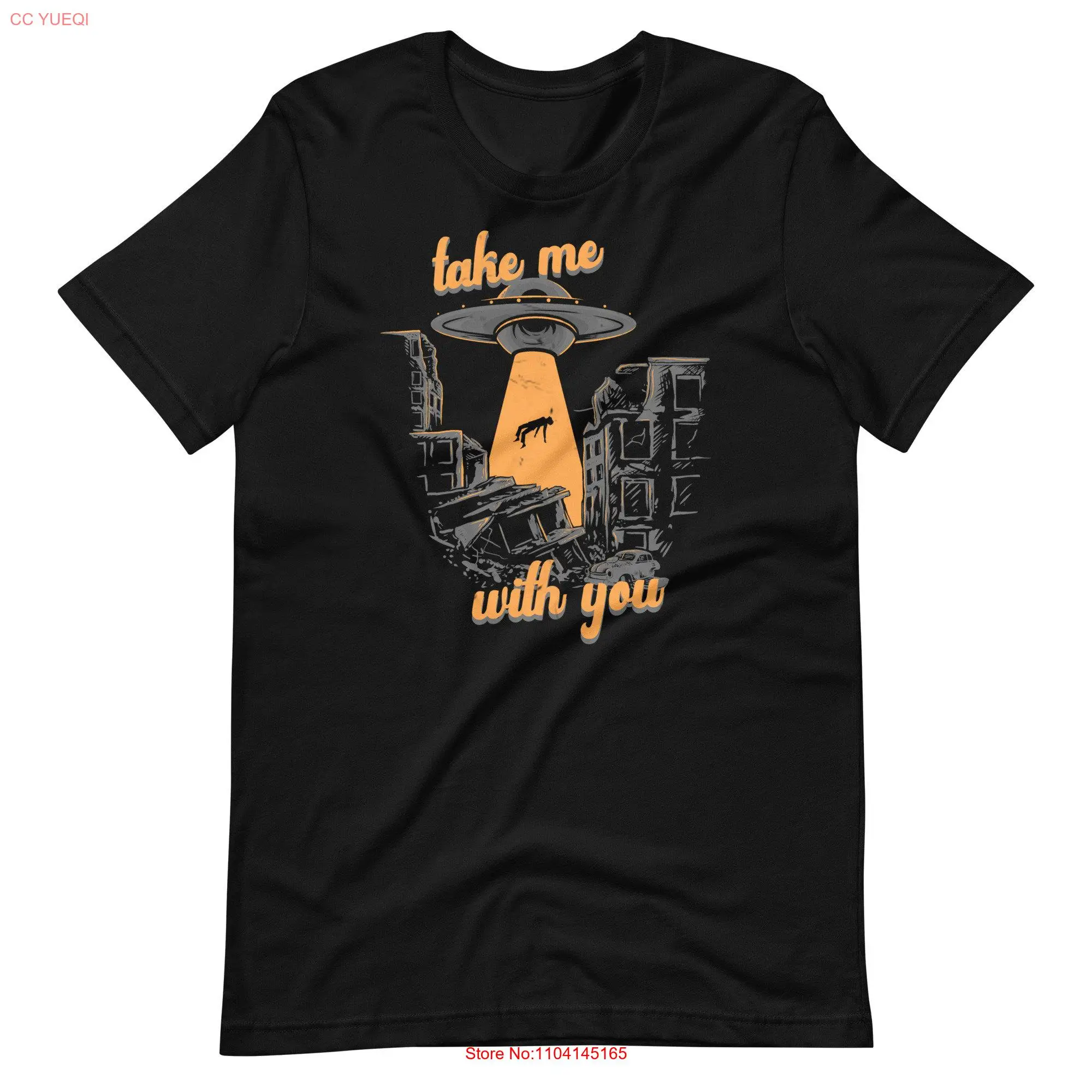 

Футболка Take Me With You Alien UFO, винтажная забавная футболка 90-х годов, эстетичная, с длинными или короткими рукавами