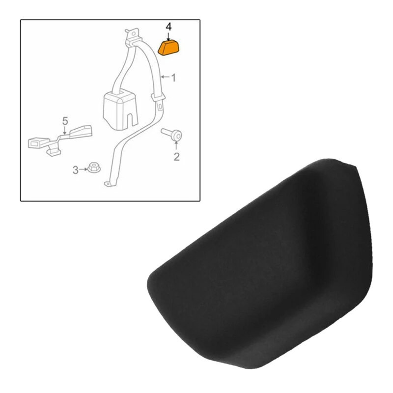 Car Seat Belt Turning Loop Cover 5HU37DX9AC For Jeep Wrangler JK 2011-2018 Rear 2Nd Row Seat Belt Turning Loop Caps