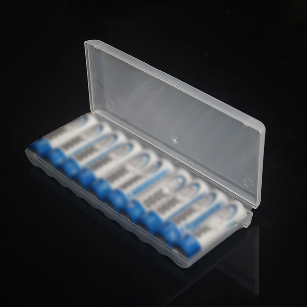 10 Slot Transparent White Plastic Battery Storage Box Hard Container Holder Case For AAA/AA Battery Organizer Accessories