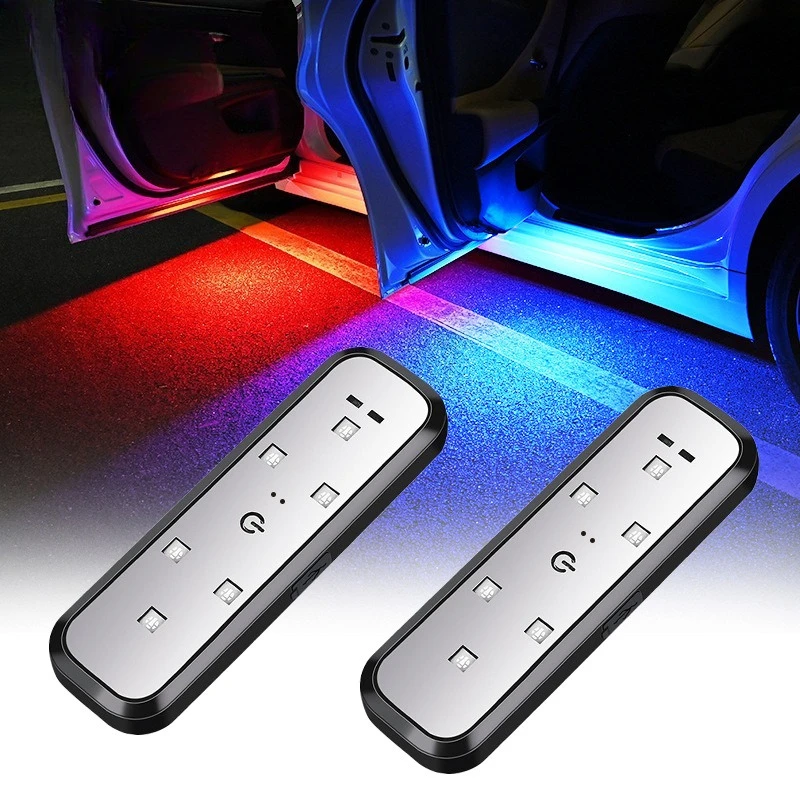 

Suitable for a variety of cars, wire-free anti-collision warning lights, welcome induction ambient lights